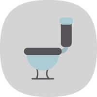 Toilet Flat Curve Icon Design vector