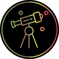 Telescope Line Gradient Due Color Icon Design vector