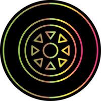 Rim Line Gradient Due Color Icon Design vector