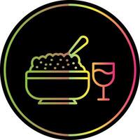 Iftar Line Gradient Due Color Icon Design vector