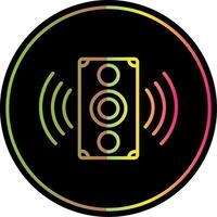 sonido altavoz línea degradado debido color icono diseño vector