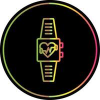 aptitud reloj línea degradado debido color icono diseño vector