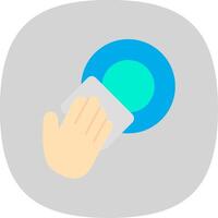 Dish Flat Curve Icon Design vector