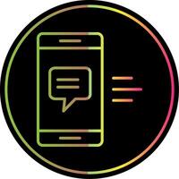 Mobile App Line Gradient Due Color Icon Design vector