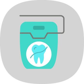 Floss Flat Curve Icon Design vector