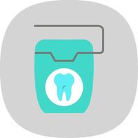 Floss Flat Curve Icon Design vector