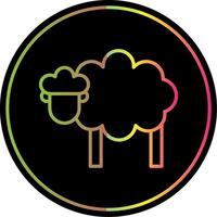 Sheep Line Gradient Due Color Icon Design vector