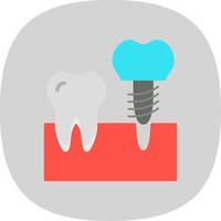 Implants Flat Curve Icon Design vector