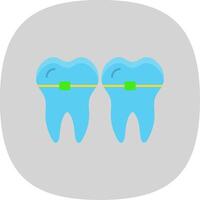 Braces Flat Curve Icon Design vector