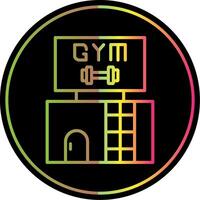 Gym Line Gradient Due Color Icon Design vector