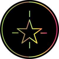 Star Line Gradient Due Color Icon Design vector