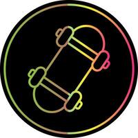 Skateboard Line Gradient Due Color Icon Design vector