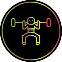 Workout Line Gradient Due Color Icon Design vector