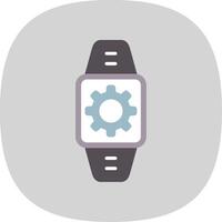 reloj inteligente plano curva icono diseño vector