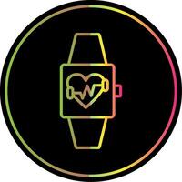 Fitness Watch Line Gradient Due Color Icon Design vector