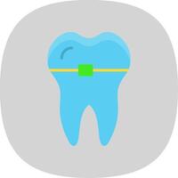 Braces Flat Curve Icon Design vector