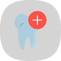 Dentist Flat Curve Icon Design vector