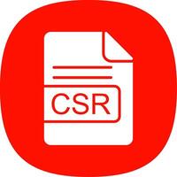 CSR File Format Glyph Curve Icon Design vector