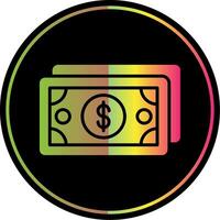 Money Glyph Due Color Icon Design vector