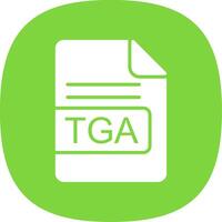 TGA File Format Glyph Curve Icon Design vector