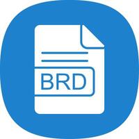 BRD File Format Glyph Curve Icon Design vector