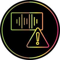 Error Line Gradient Due Color Icon Design vector