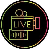 Live Stream Line Gradient Due Color Icon Design vector