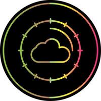 Cloud Computing Line Gradient Due Color Icon Design vector