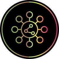 Share Line Gradient Due Color Icon Design vector