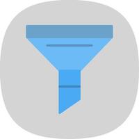 Funnel Flat Curve Icon Design vector