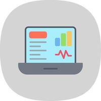 Dashboard Flat Curve Icon Design vector