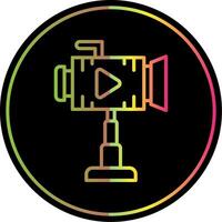 Camera Line Gradient Due Color Icon Design vector