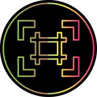 Grid Line Gradient Due Color Icon Design vector