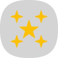 Stars Flat Curve Icon Design vector
