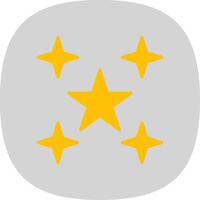 Stars Flat Curve Icon Design vector