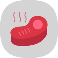 Steak Flat Curve Icon Design vector