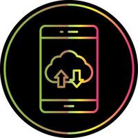 Smartphone Line Gradient Due Color Icon Design vector