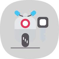 Motorbike Flat Curve Icon Design vector