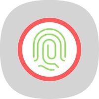 Biometric Identification Flat Curve Icon Design vector