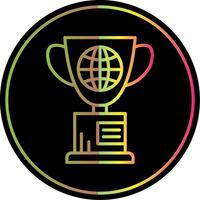 Globe Line Gradient Due Color Icon Design vector