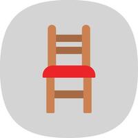 Dining Chair Flat Curve Icon Design vector