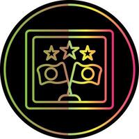 Frame Line Gradient Due Color Icon Design vector