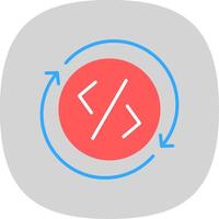 Development Flat Curve Icon Design vector