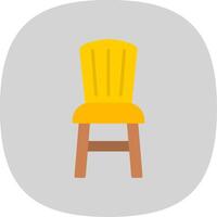 Dining Chair Flat Curve Icon Design vector