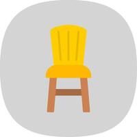 Dining Chair Flat Curve Icon Design vector