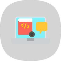 Demo Flat Curve Icon Design vector