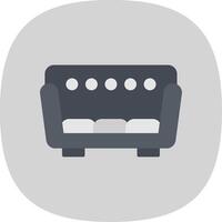 Sofa Flat Curve Icon Design vector