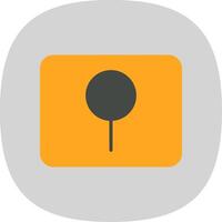 Key Hole Flat Curve Icon Design vector