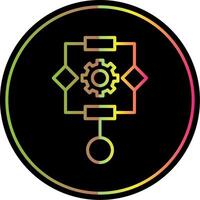 Algorithm Line Gradient Due Color Icon Design vector
