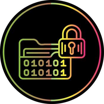 carpeta línea degradado debido color icono diseño vector